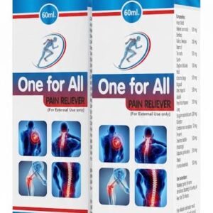 One For All Pain Relief Ayurvedic Medicine Oil | Herbal Oil for Joint, Muscle, Back & Body Pain Relief | Fast Absorbing Non-Sticky Formula | 60 ml x 2 (Pack of 2)